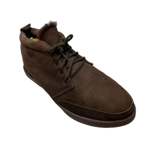 Original UGG Chocalate Shearling Wool Lined Lace Up Boots‎ - Picture 7 of 11